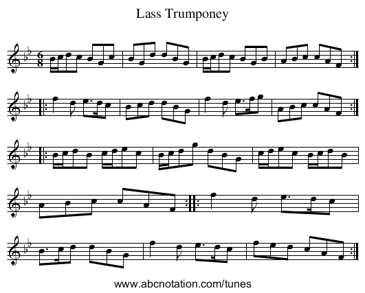 Lass Trumponey - staff notation
