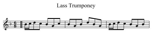 Lass Trumponey - staff notation