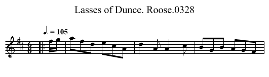Lasses of Dunce. Roose.0328 - staff notation
