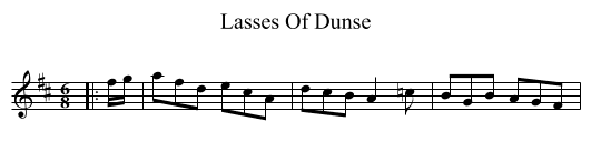 Lasses Of Dunse - staff notation