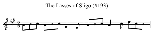 Lasses of Sligo (#193), The - staff notation