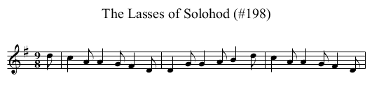 Lasses of Solohod (#198), The - staff notation