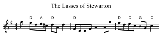 Lasses of Stewarton, The - staff notation