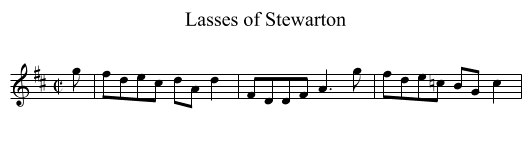 Lasses of Stewarton - staff notation