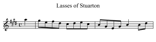 Lasses of Stuarton - staff notation
