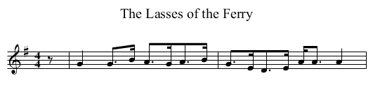 Lasses of the Ferry, The - staff notation