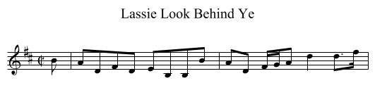 Lassie Look Behind Ye - staff notation