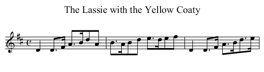 Lassie with the Yellow Coaty, The - staff notation