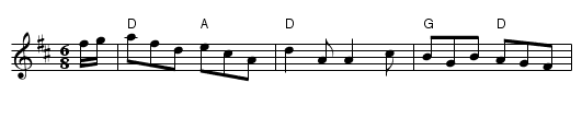 Lassies of Dunse - staff notation