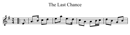 Last Chance, The  - staff notation