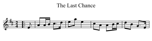 Last Chance, The  - staff notation