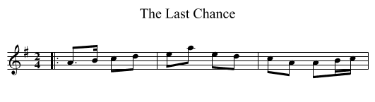 Last Chance, The  - staff notation