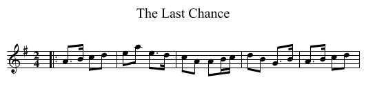 Last Chance, The  - staff notation