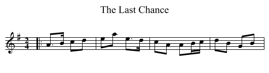 Last Chance, The  - staff notation