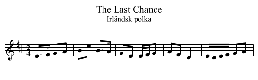 Last Chance, The - staff notation