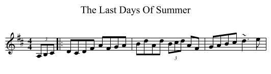Last Days Of Summer, The  - staff notation