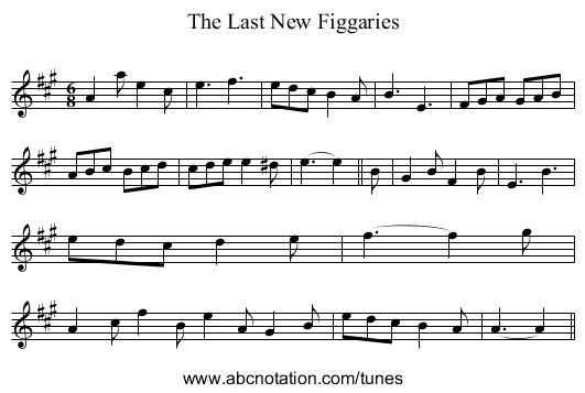 Last New Figgaries, The - staff notation