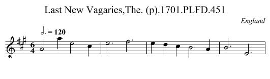 Last New Vagaries,The. (p).1701.PLFD.451 - staff notation