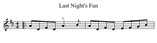 Last Night's Fun - staff notation