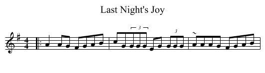 Last Night's Joy - staff notation