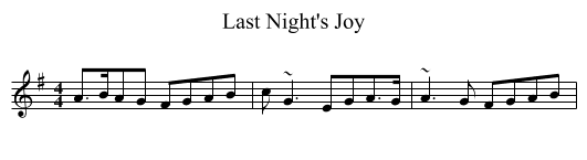 Last Night's Joy - staff notation