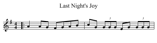 Last Night's Joy - staff notation