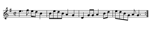 Last of Harris - staff notation