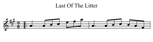 Last Of The Litter - staff notation