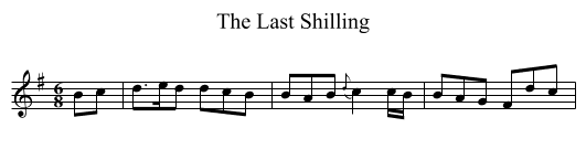 Last Shilling, The - staff notation