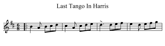 Last Tango In Harris - staff notation