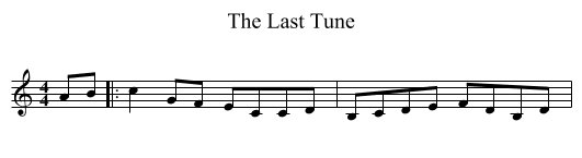 Last Tune, The  - staff notation