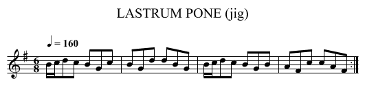 LASTRUM PONE (jig) - staff notation