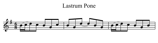 Lastrum Pone - staff notation