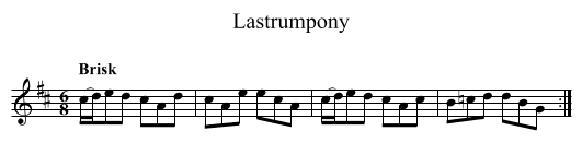 Lastrumpony - staff notation