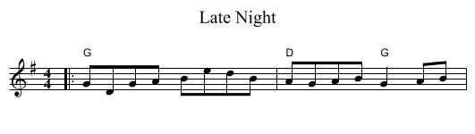Late Night - staff notation