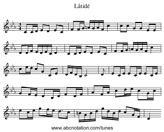 Låtidé - staff notation