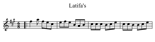 Latifa's - staff notation