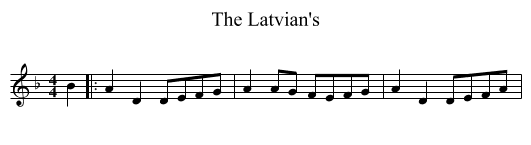 Latvian's, The  - staff notation