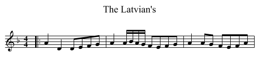 Latvian's, The  - staff notation