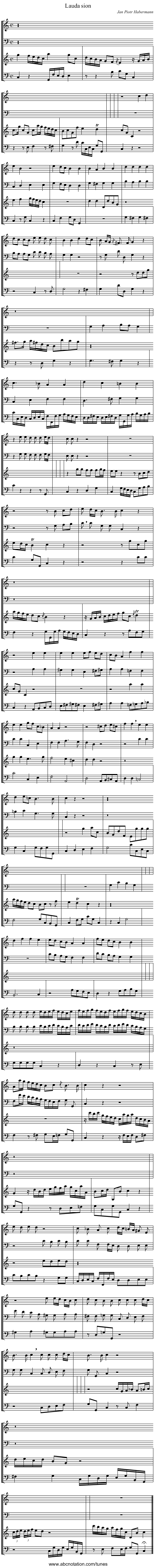 Lauda sion - staff notation