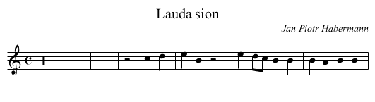Lauda sion - staff notation