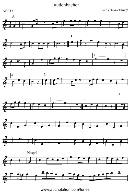 Laudenbacher - staff notation