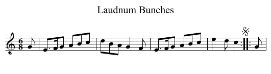 Laudnum Bunches - staff notation
