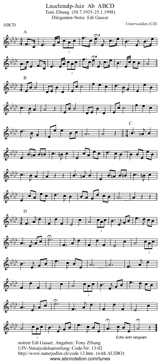 Lauelenalp-Juiz Ab ABCD - staff notation