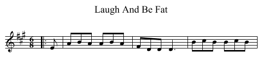 Laugh And Be Fat - staff notation