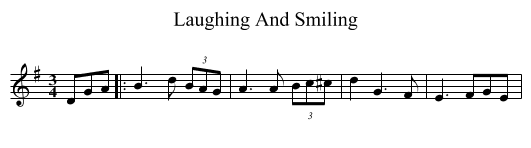 Laughing And Smiling - staff notation