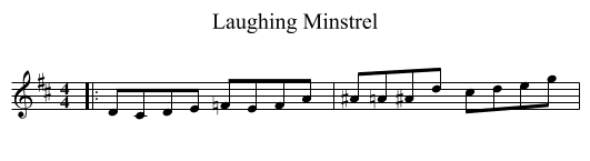 Laughing Minstrel - staff notation