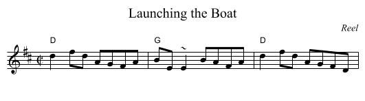 Launching the Boat - staff notation