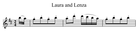 Laura and Lenza - staff notation