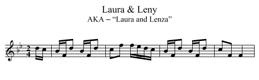 Laura & Leny - staff notation